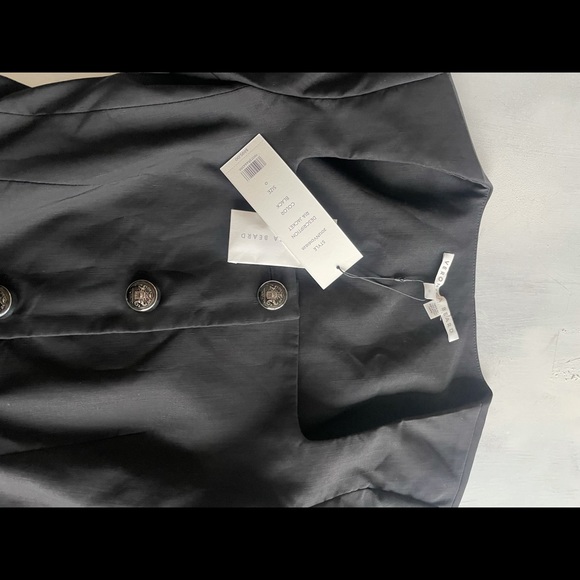 Veronica Beard Ria Collarless Jacket Black Blazer - Picture 5 of 9